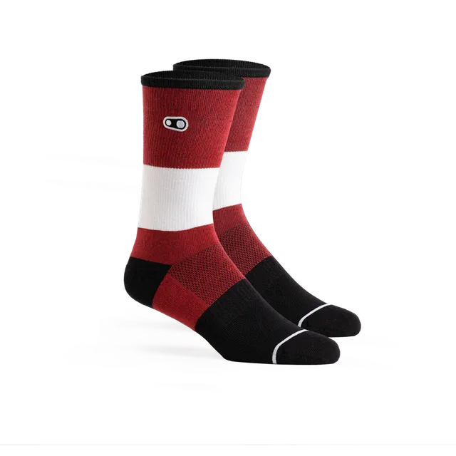 crankbrothers-icon-casual-socken-rot-schwarz-l-xl-baumwolle image 1