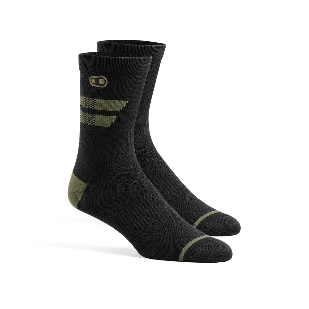 crankbrothers-ranger-mtb-socken-schwarz-gr-n-s-m-kompression image 1