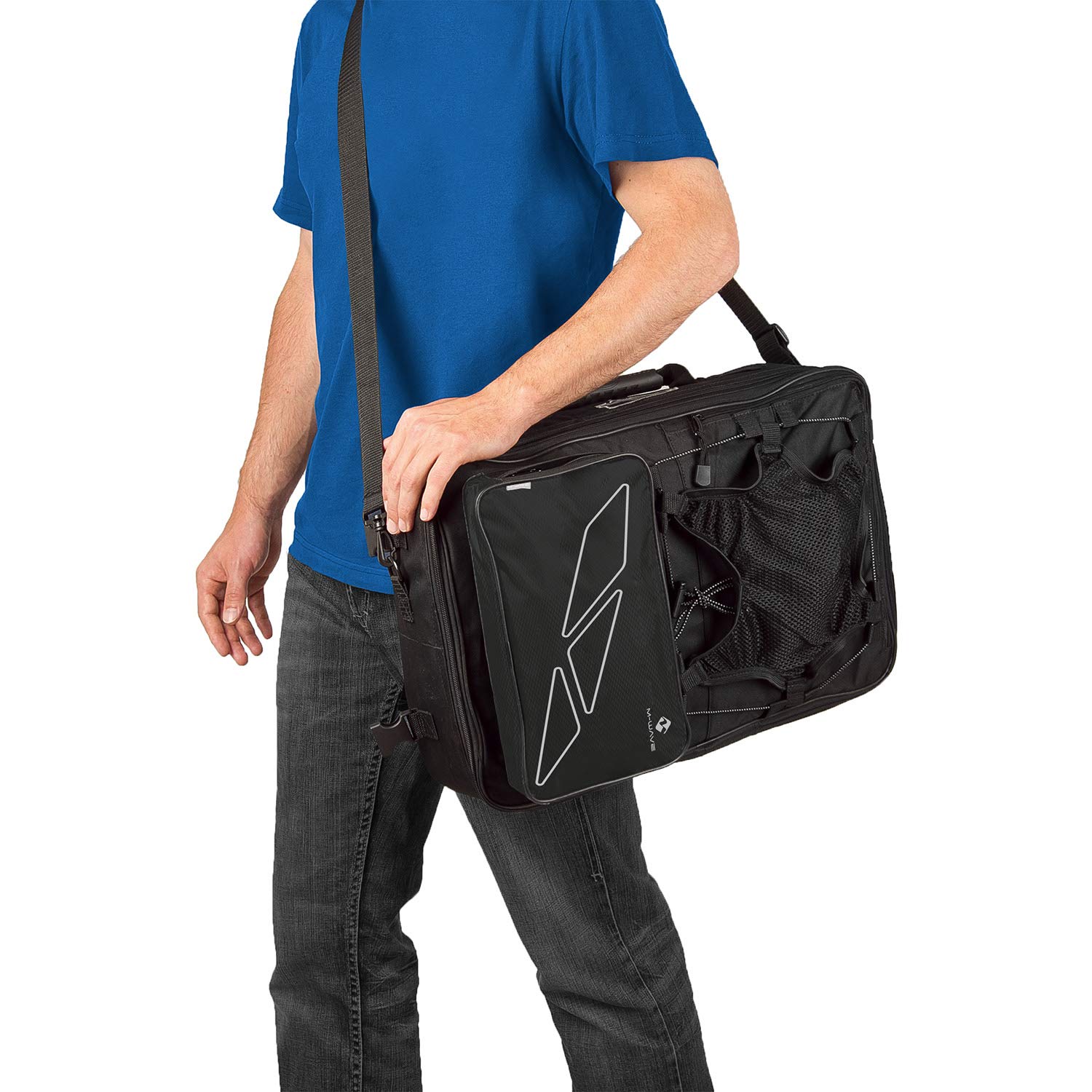 m-wave-traveller-gep-cktasche-3-fach-62-l-schwarz-grau image 5