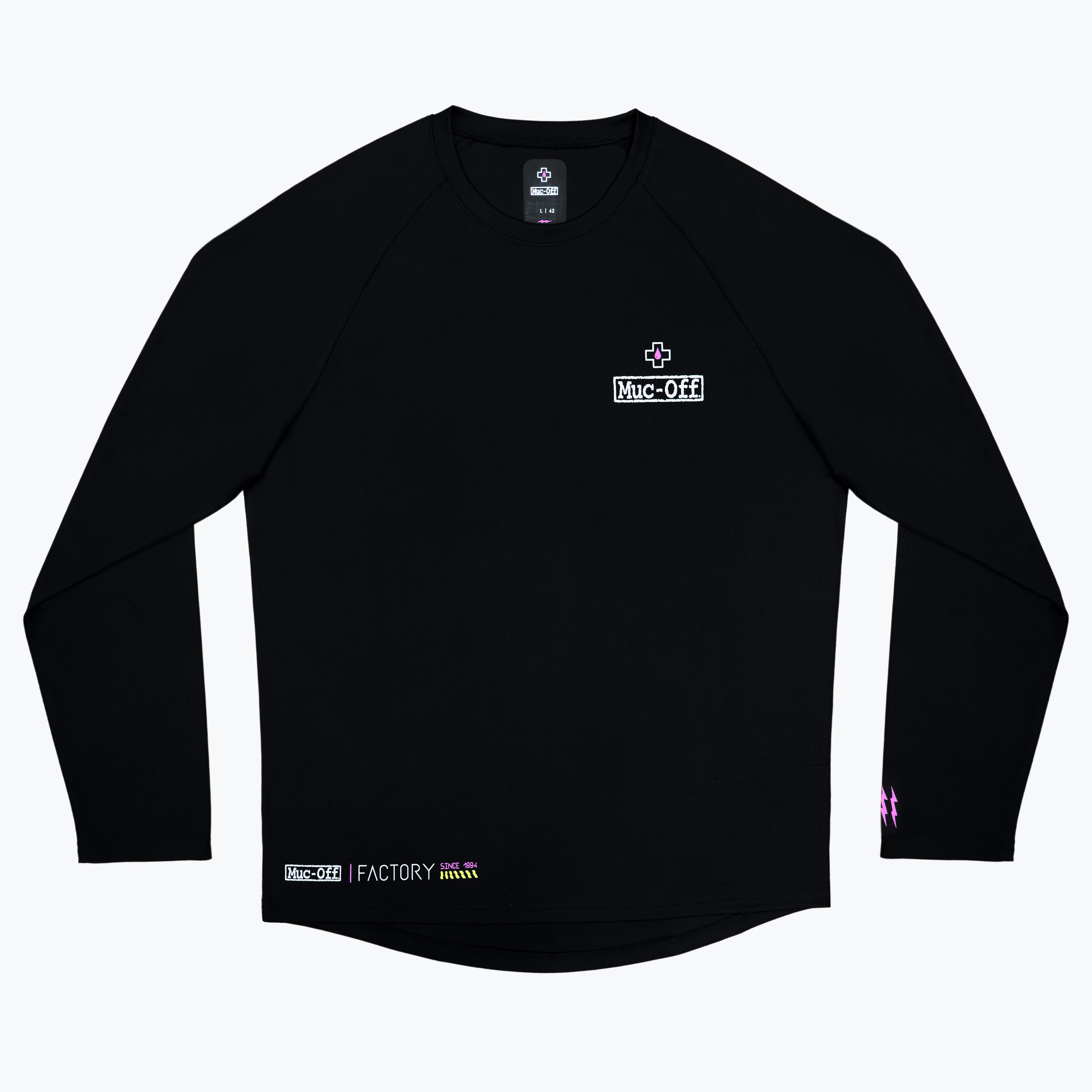 muc-off-rider-jersey-factory-langarm-trikot-schwarz image 1