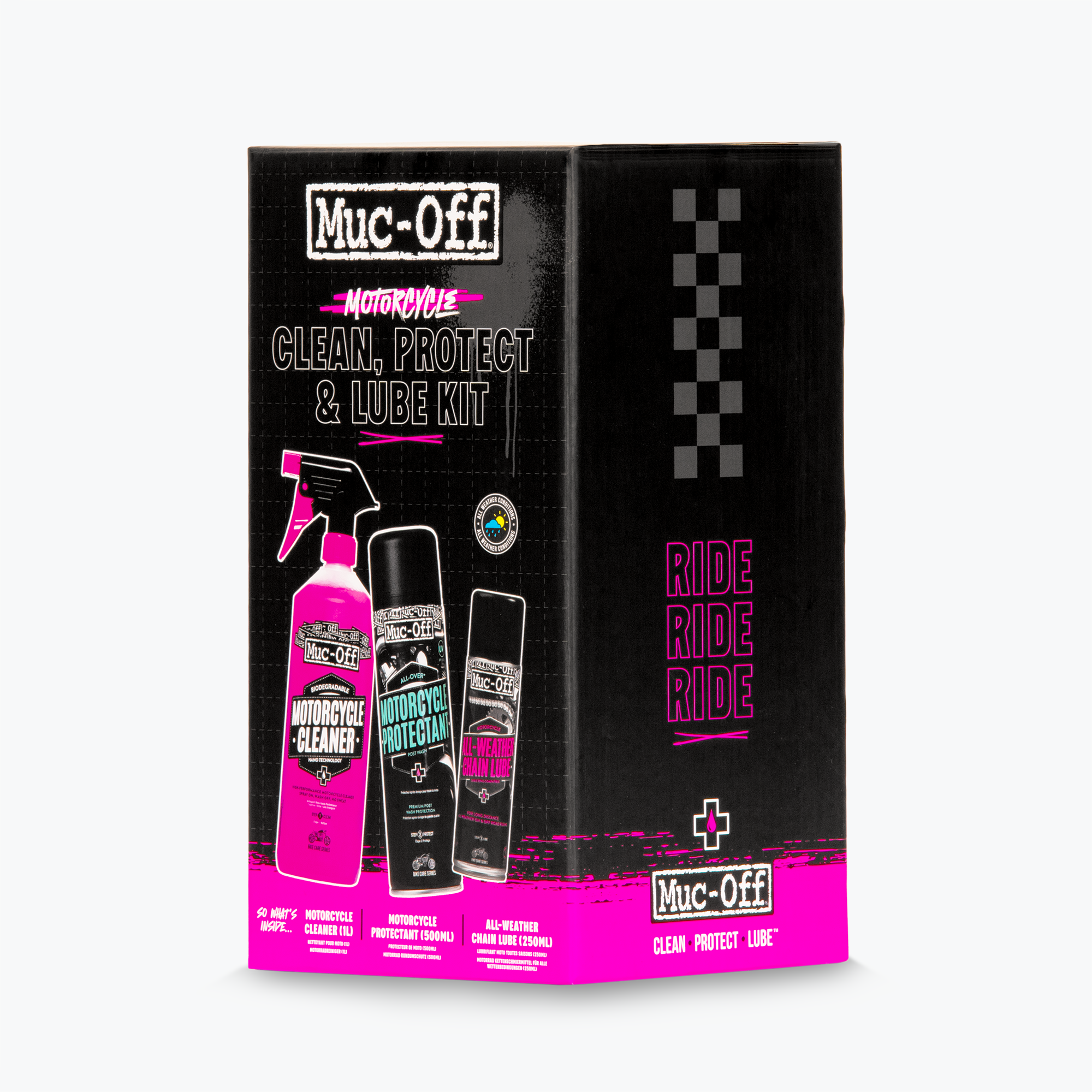 muc-off-motorcycle-clean-protect-lube-kit-pflegeset image 2