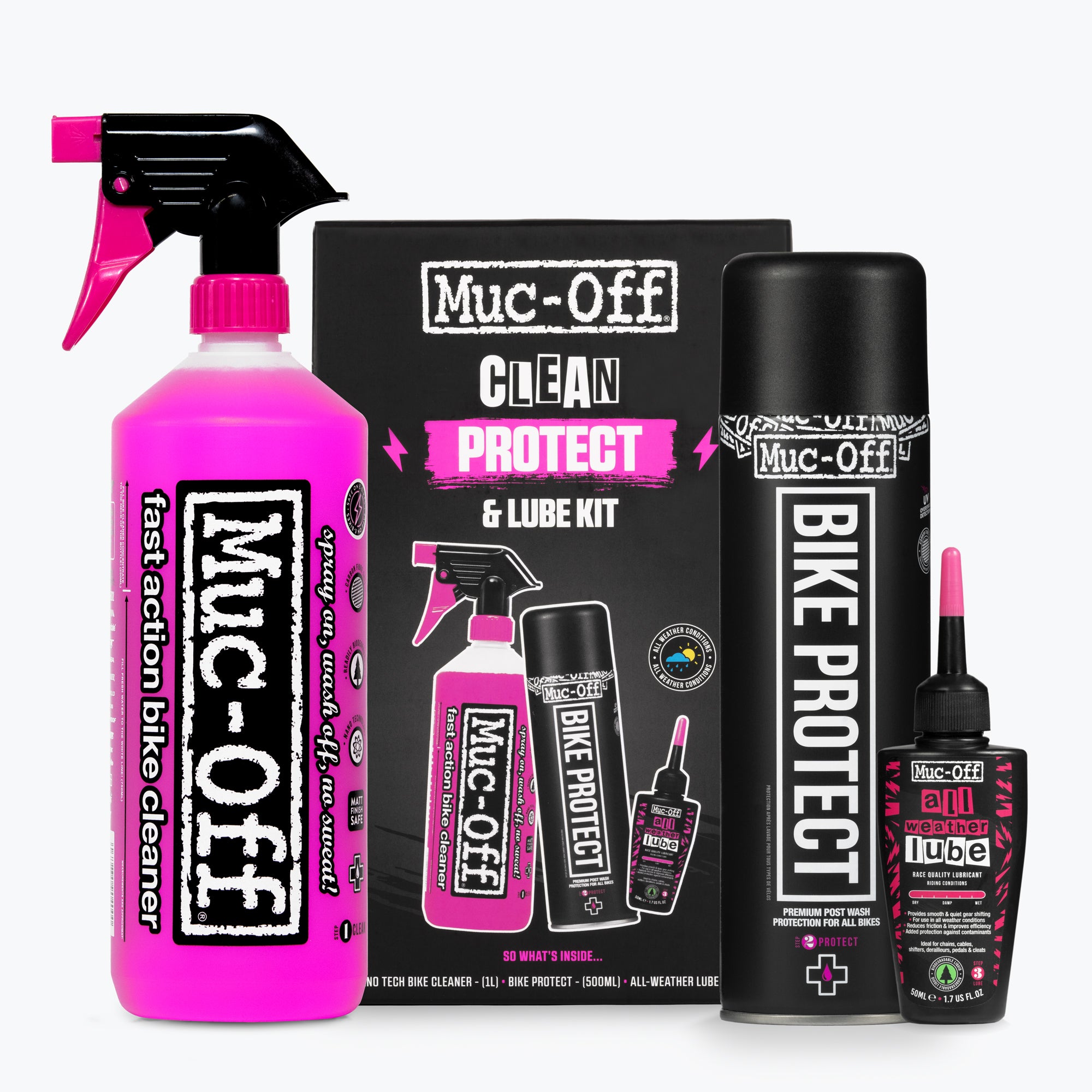 muc-off-bicycle-care-clean-protect-lube-kit-fahrradpflegeset image 1