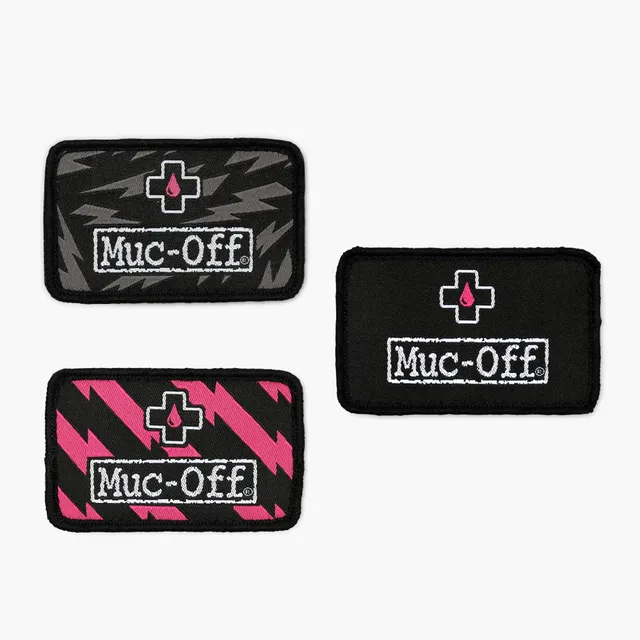 muc-off-mtb-patch-set-logo-pink-bolt-grey-bolt-3er image 1