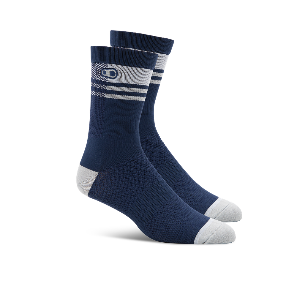 crankbrothers-icon-mtb-socken-navy-silver-l-xl-kompression image 1