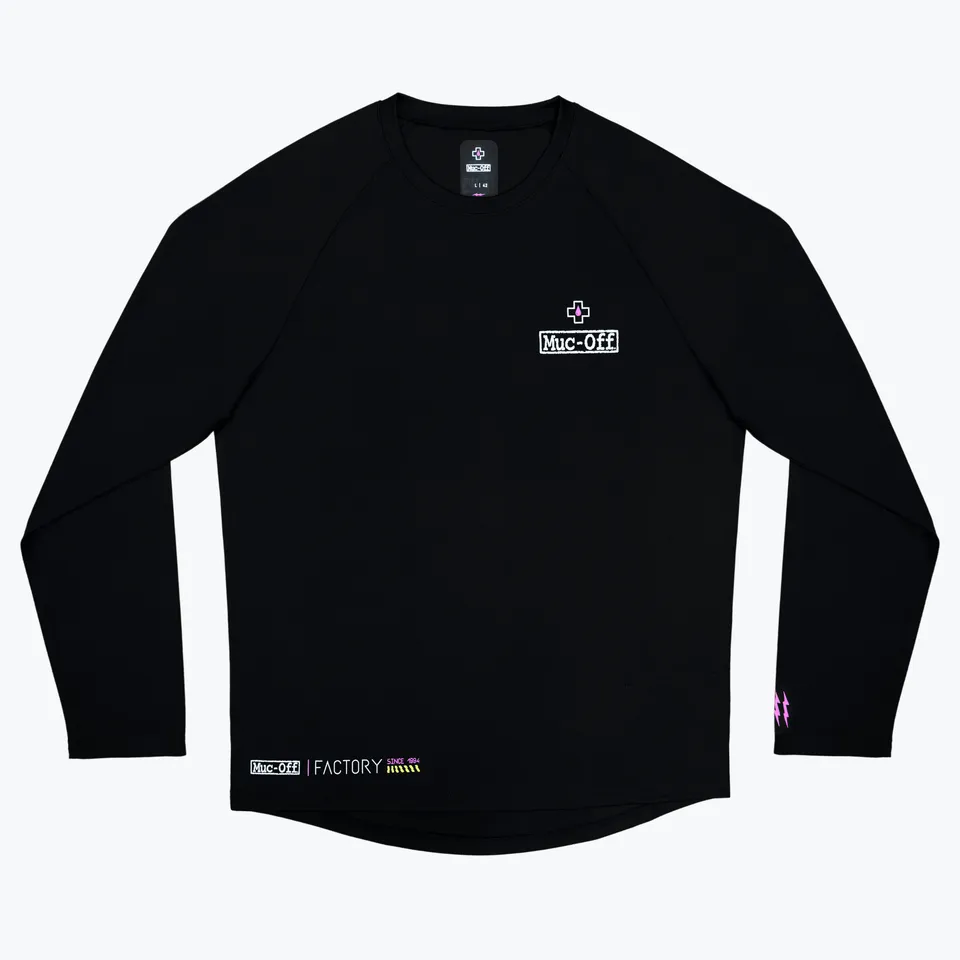 muc-off-rider-jersey-factory-langarm-trikot-schwarz image 1