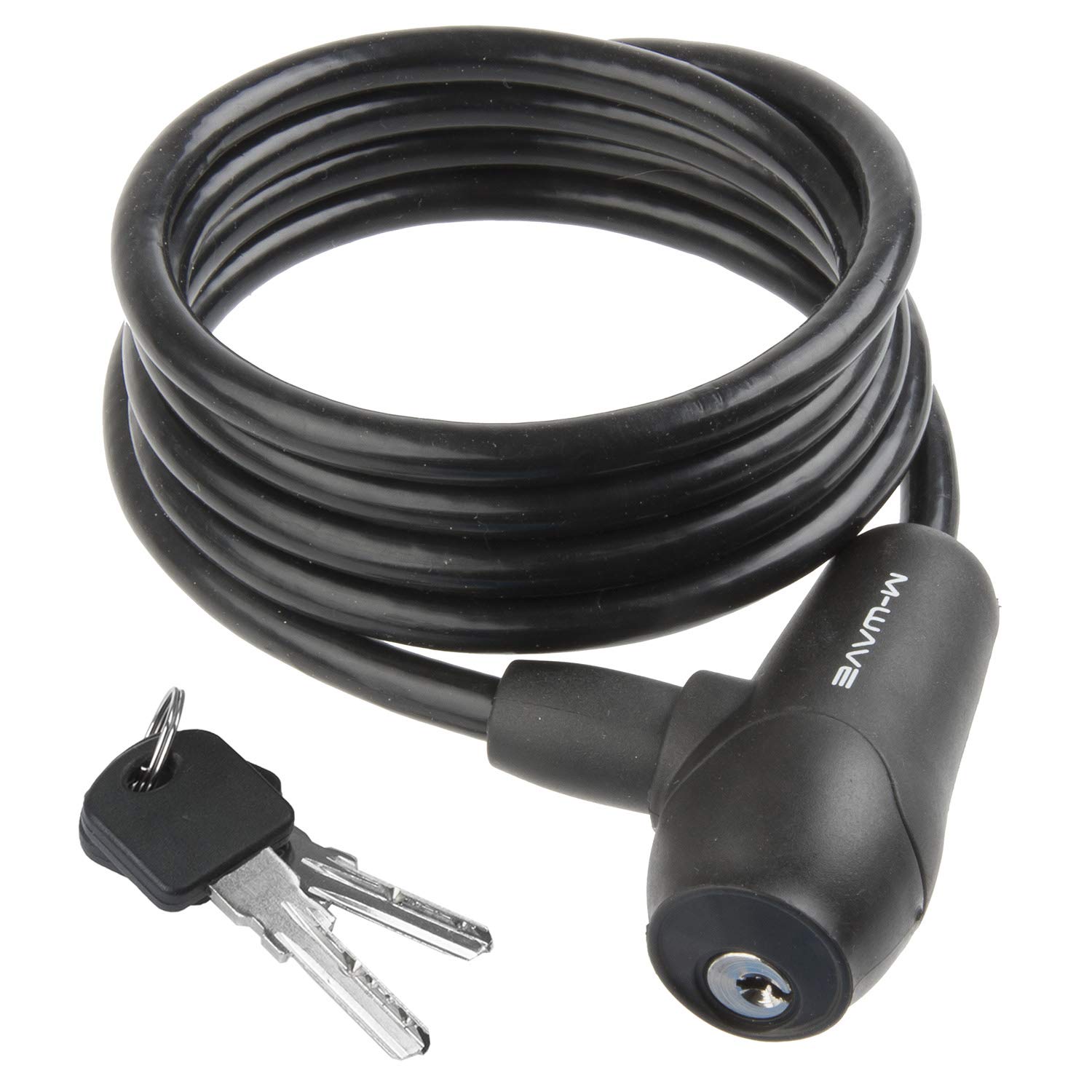 m-wave-s-8-15-s-spiralkabelschloss-schwarz-8x1500-mm-schl-ssel image 1