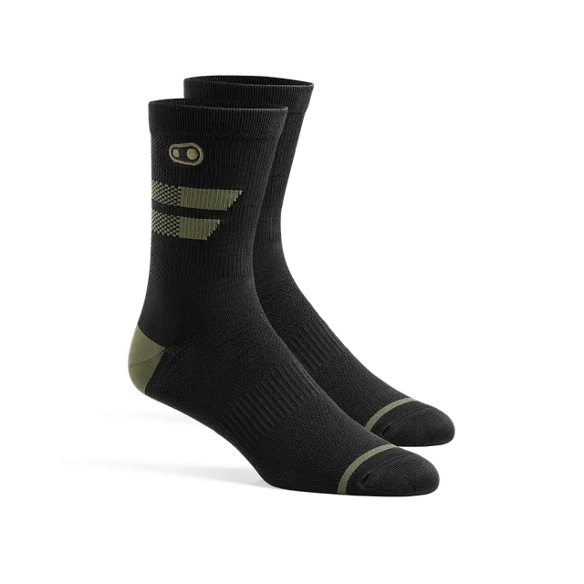 crankbrothers-ranger-mtb-socken-schwarz-gr-n-s-m-kompression image 1