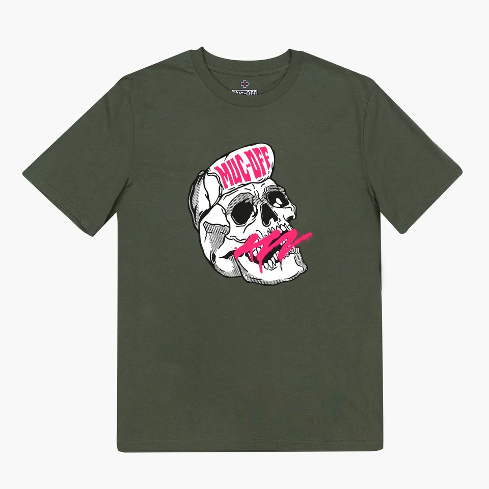 muc-off-skull-t-shirt-khaki-gr-l-bio-baumwolle image 1
