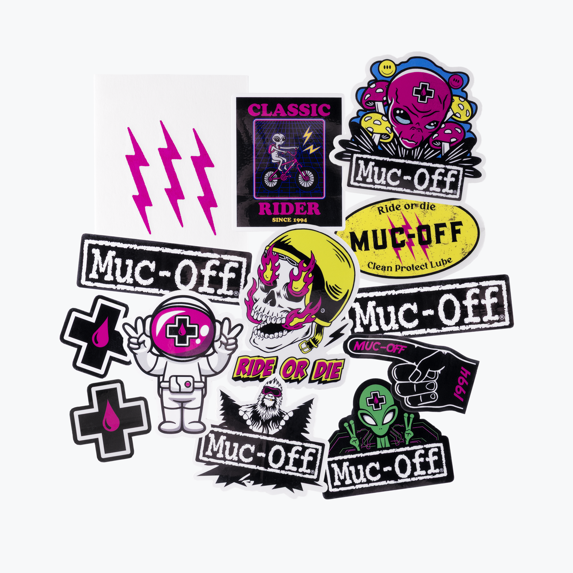 muc-off-sticker-pack-3-aufkleber-set-f-r-helm-und-rahmen image 1