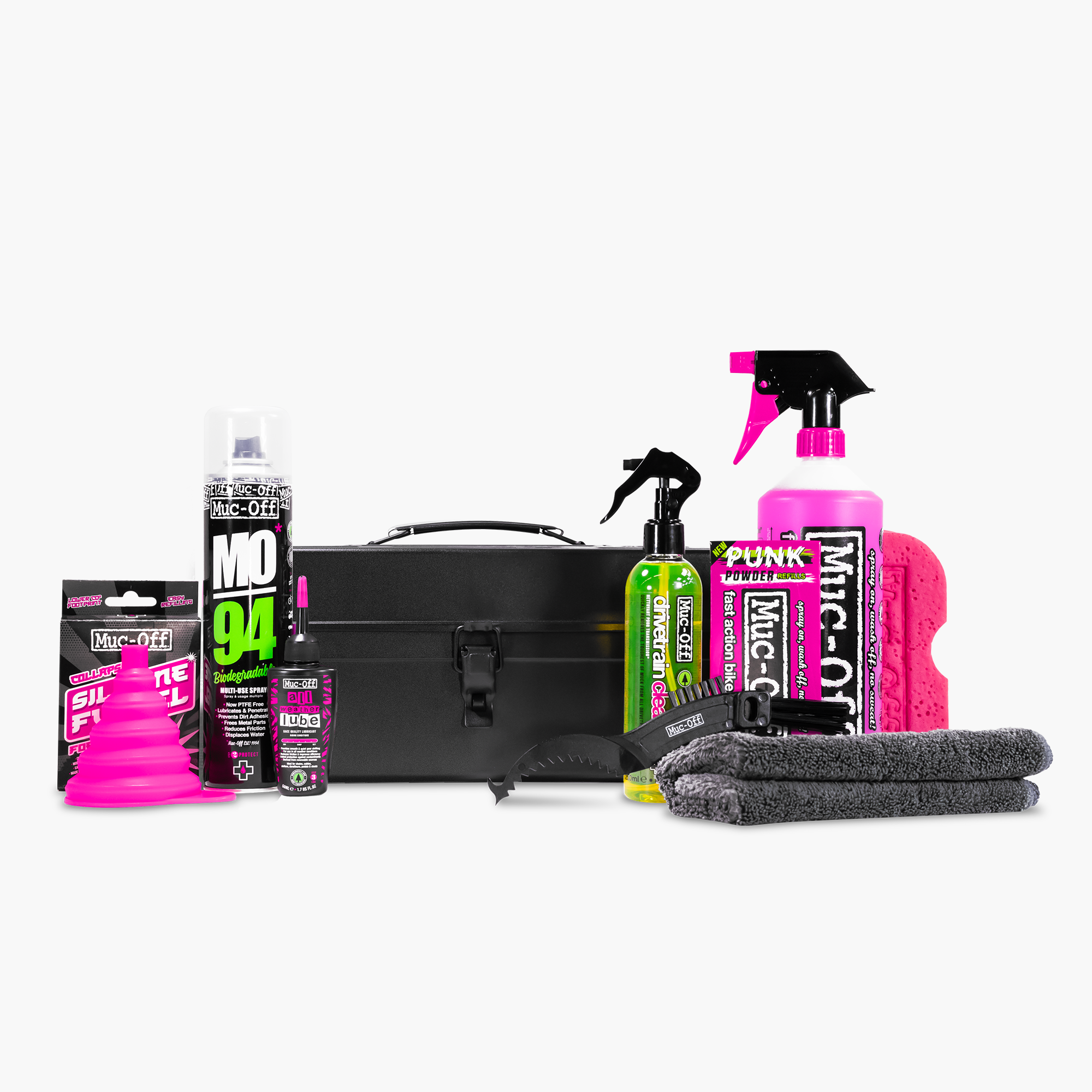 muc-off-bicycle-dirt-battle-box-pflegeset-11-teilig-metallbox image 1