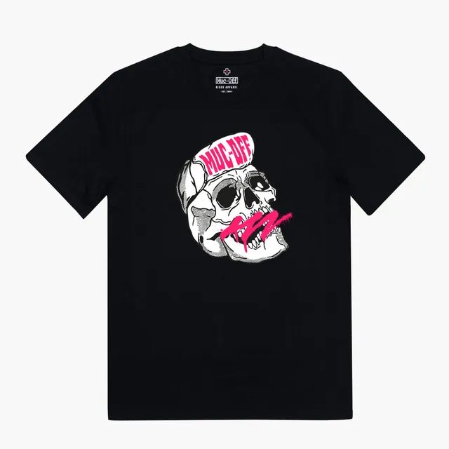 muc-off-skull-t-shirt-schwarz-aus-bio-baumwolle-mit-print image 1