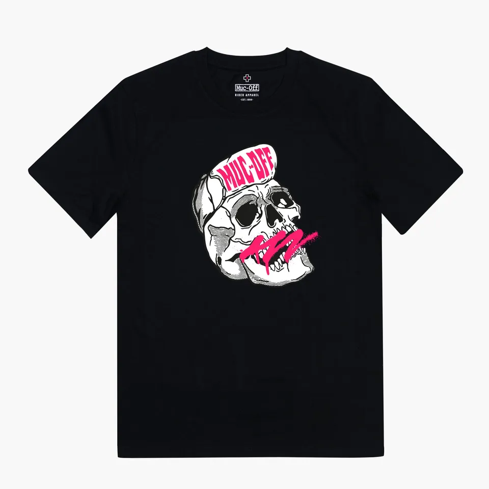 muc-off-skull-t-shirt-schwarz-aus-bio-baumwolle-mit-print image 1
