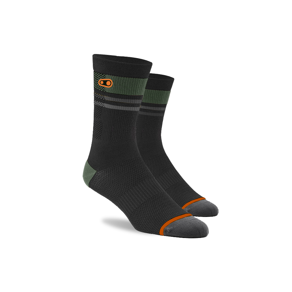 crankbrothers-icon-mtb-socken-schwarz-gr-n-kompression image 1