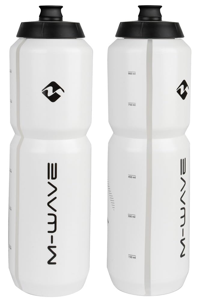 m-wave-pbo-1000-trinkflasche-1-liter-wei-mit-skala image 1