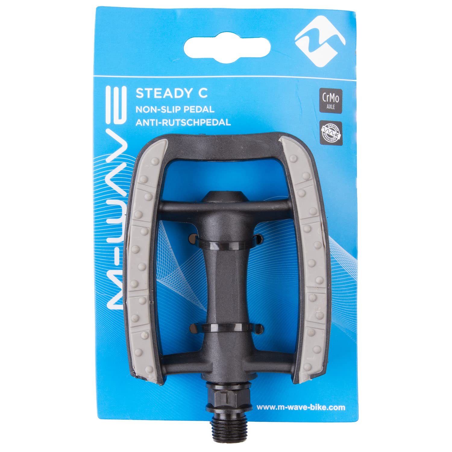 m-wave-anti-rutschpedale-fahrradpedale-schwarz-grau-stvzo image 2