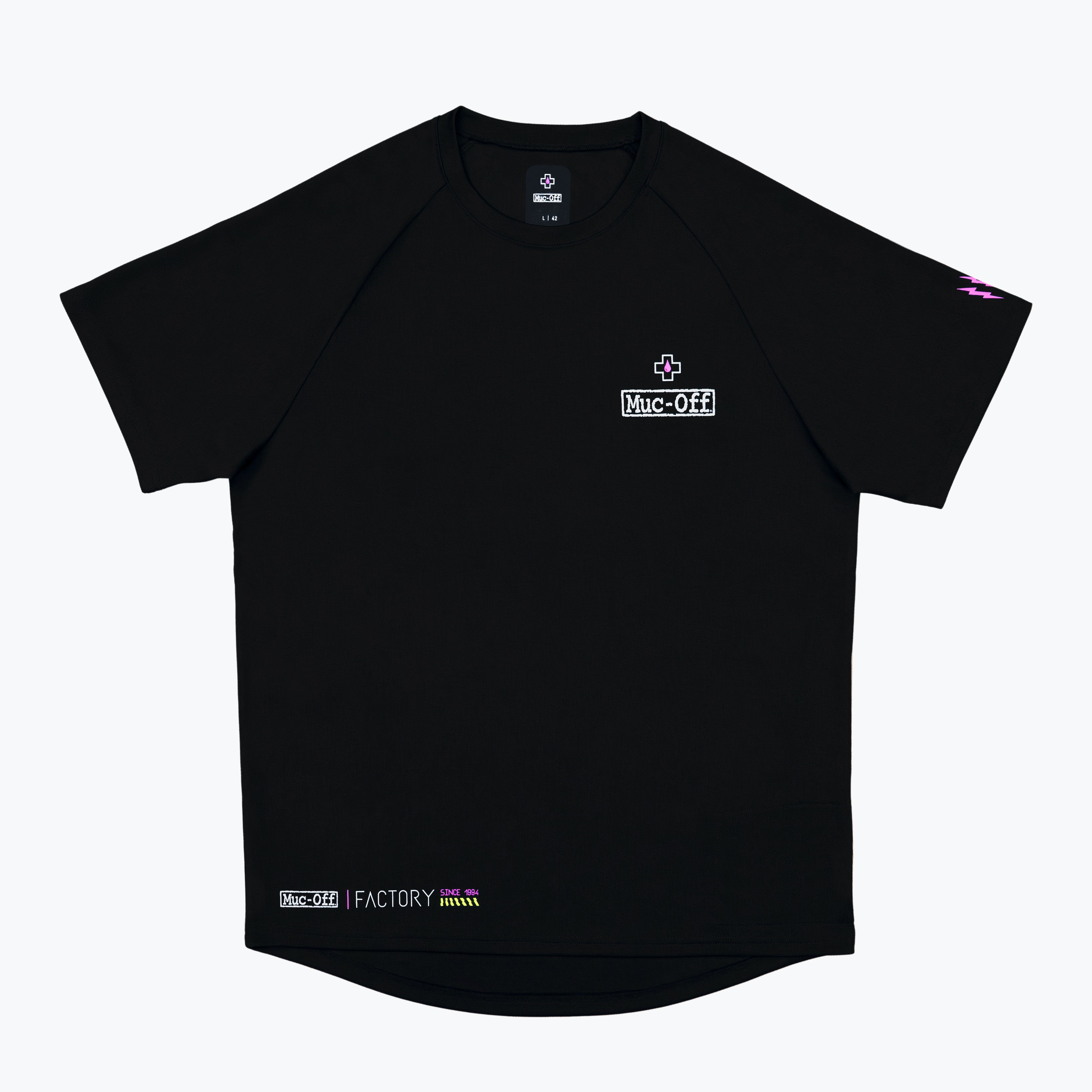 muc-off-tech-apparel-rider-jersey-factory-trikot-schwarz-kurzarm image 1