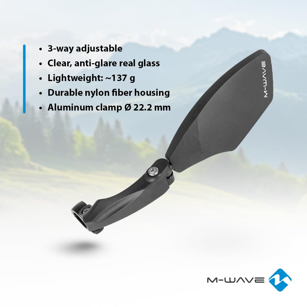 m-wave-spy-space-fahrradspiegel-schwarz-echtglas image 3