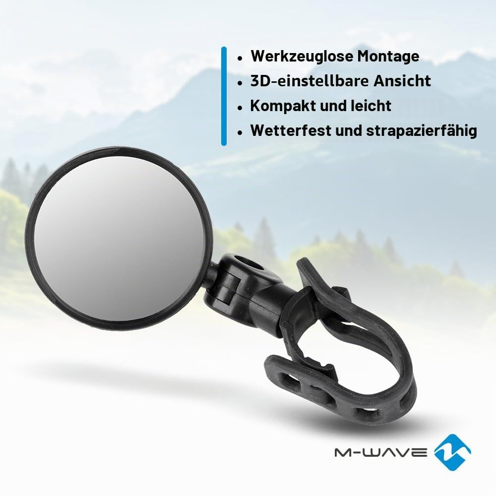 m-wave-spy-mini-short-fahrradspiegel-46-mm-schwarz-2er-kurz image 3