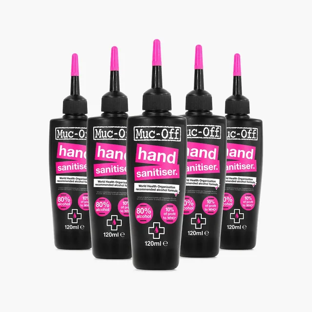muc-off-hand-sanitiser-5x120ml-antibakterielles-gel-80-alkohol image 1