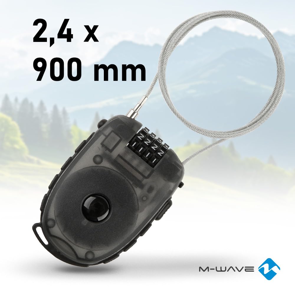 m-wave-lock-n-roll-kabelschloss-90-cm-zahlencode-schwarz image 2