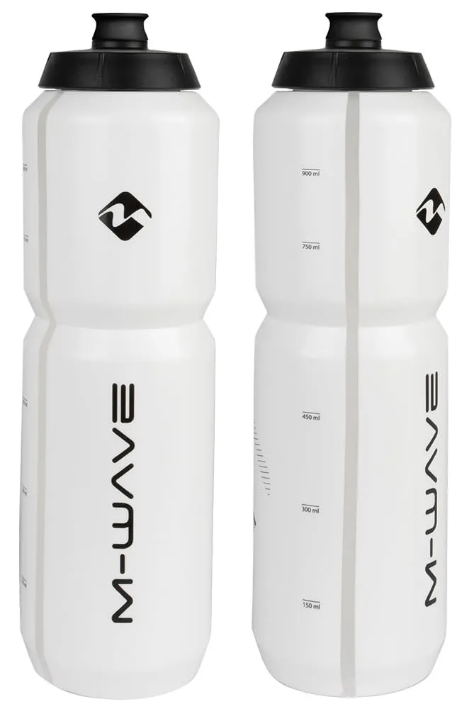 m-wave-pbo-1000-trinkflasche-1-liter-wei-mit-skala image 1