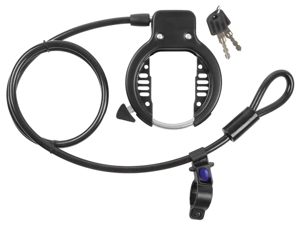 m-wave-ringloop-rahmenschloss-mit-kabel-1-5-m-schwarz image 1