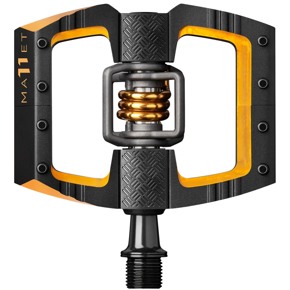 crankbrothers-mallet-dh-11-klickpedale-schwarz-gold-titan image 1