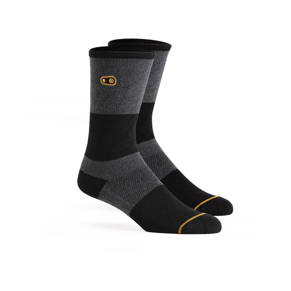 crankbrothers-icon-casual-socken-grau-schwarz-gold-s-m image 1