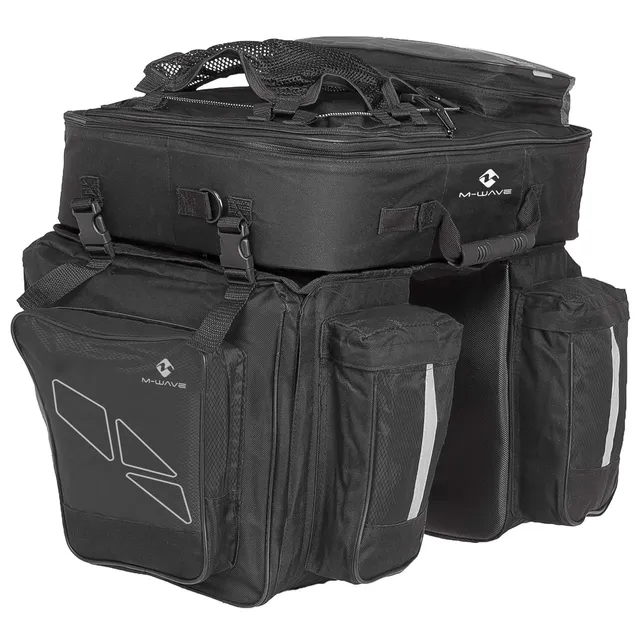 m-wave-traveller-gep-cktasche-3-fach-62-l-schwarz-grau image 1