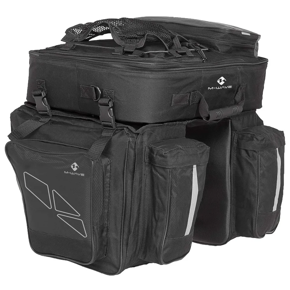 m-wave-traveller-gep-cktasche-3-fach-62-l-schwarz-grau image 1