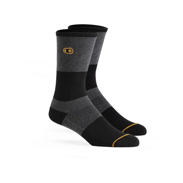 crankbrothers-icon-casual-socken-grau-schwarz-gold-s-m image 1