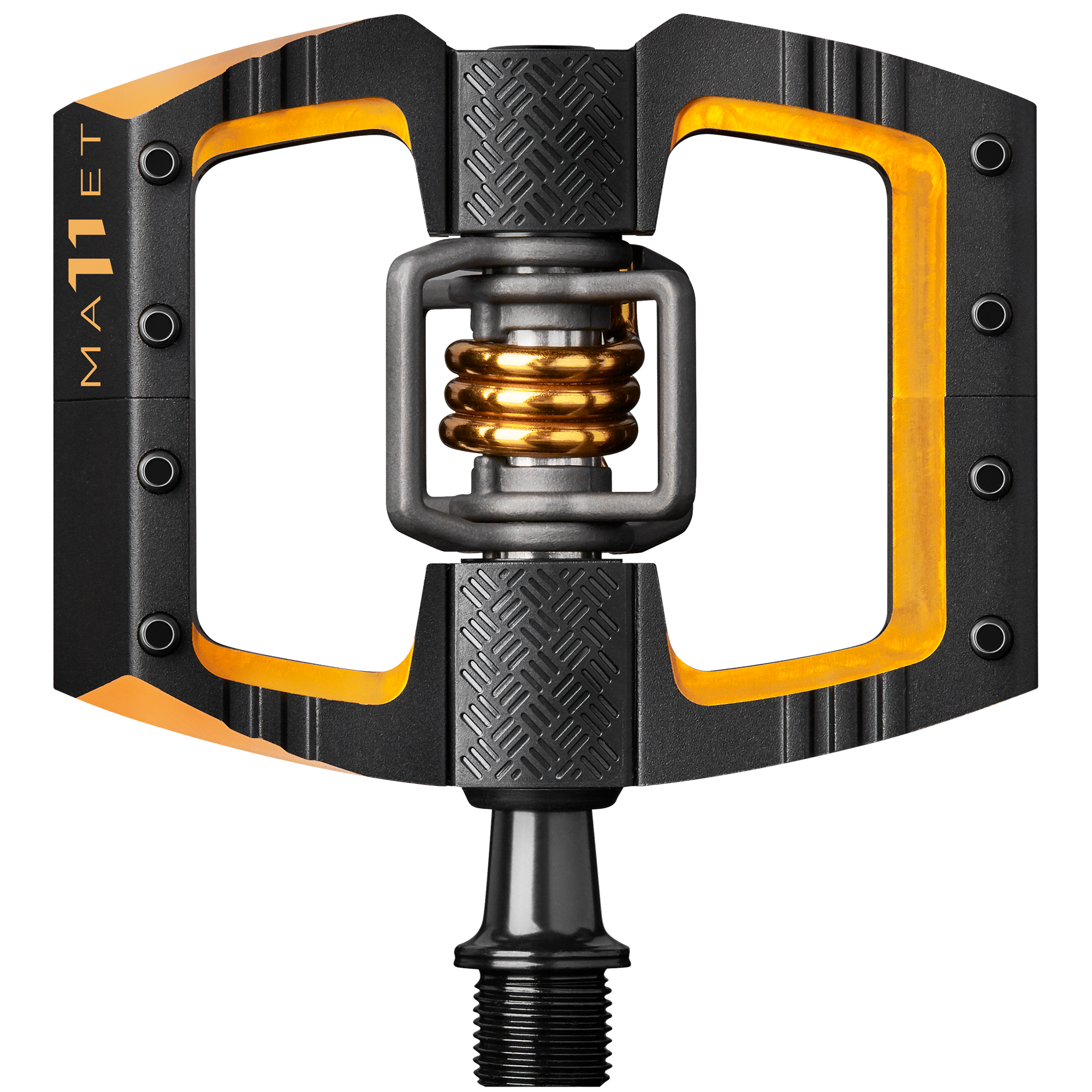 crankbrothers-mallet-dh-11-klickpedale-schwarz-gold-titan image 1