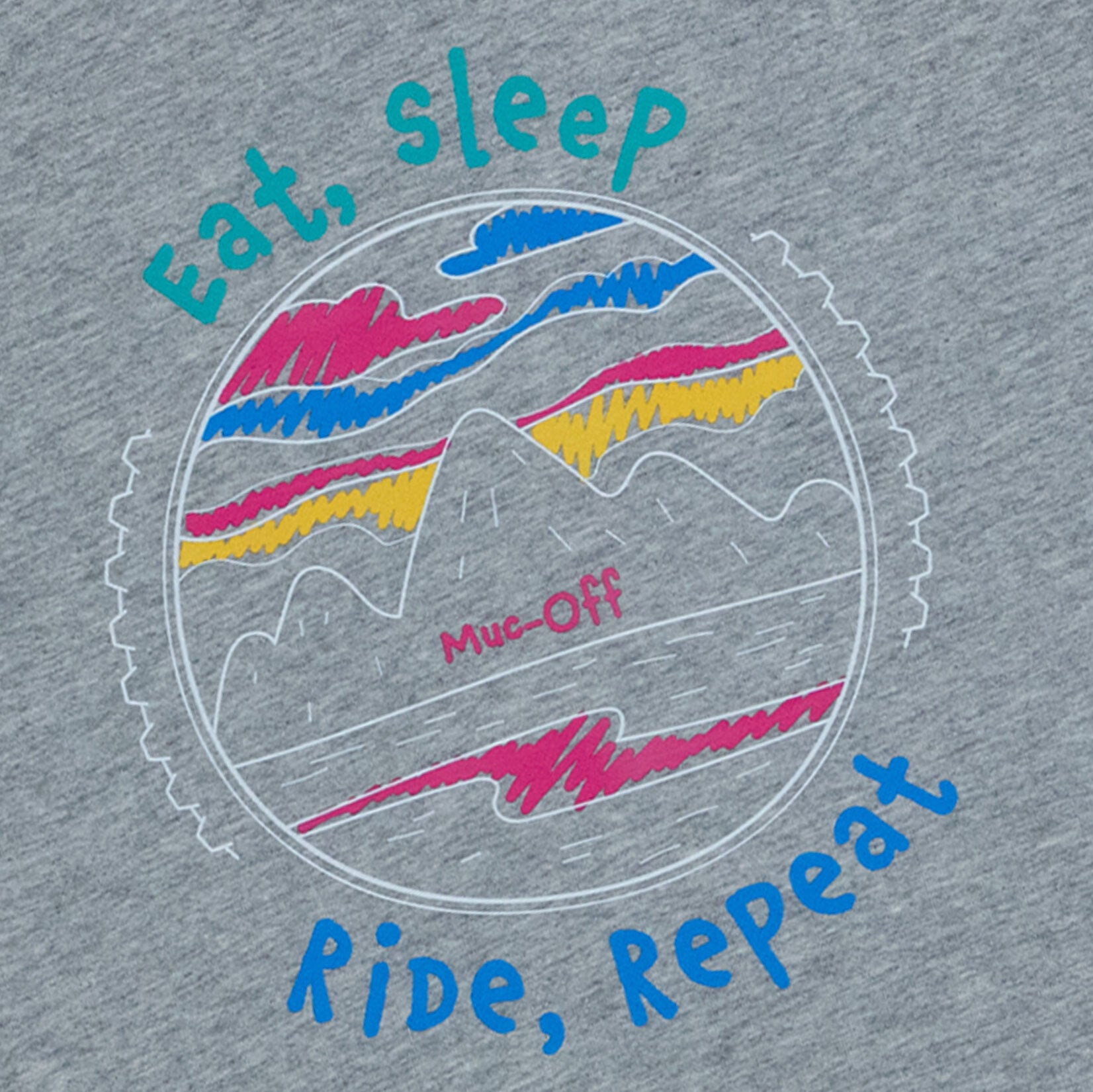 muc-off-eat-sleep-kids-t-shirt-grau-bio-baumwolle image 3