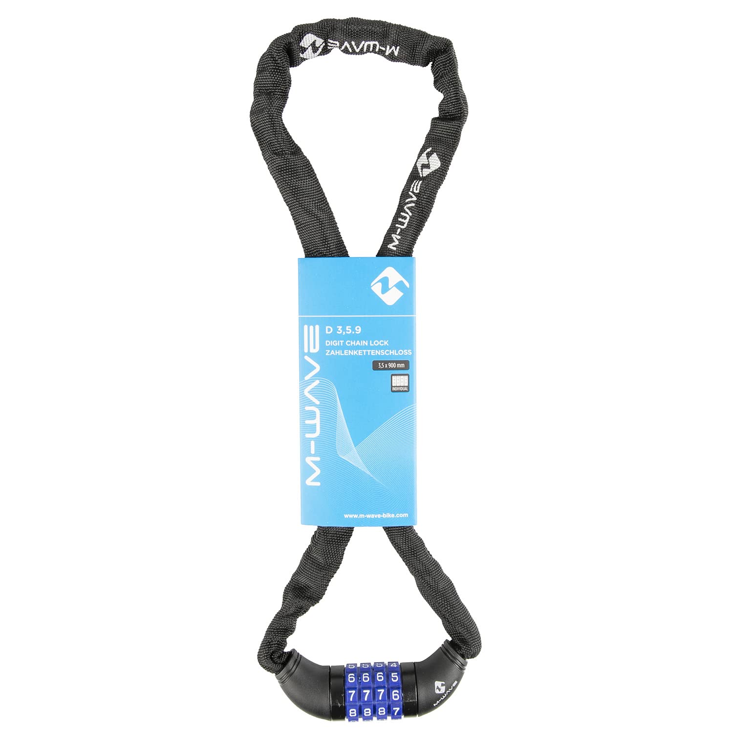 m-wave-d-3-5-9-kettenschloss-zahlenschloss-90-cm-schwarz image 4