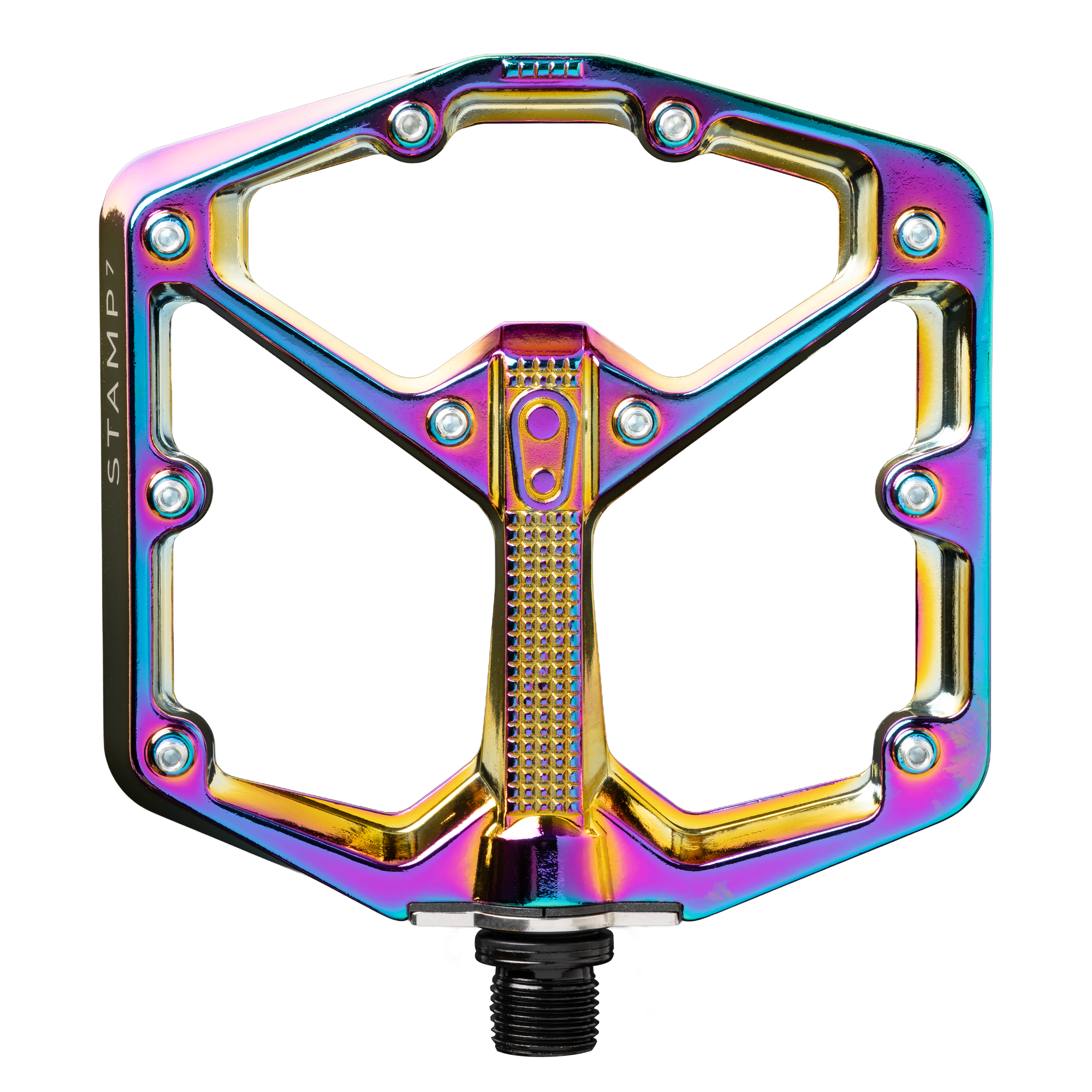 crankbrothers-stamp-7-large-flat-pedale-oil-slick-aluminium image 1