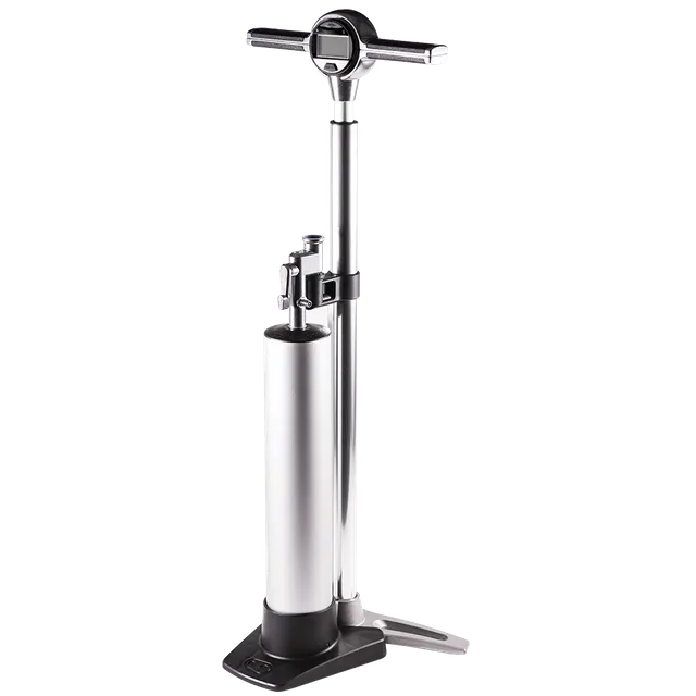 crankbrothers-klic-floor-pump-digital-standpumpe-silber image 1