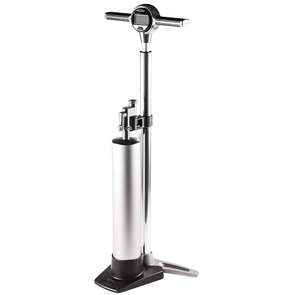 crankbrothers-klic-floor-pump-digital-standpumpe-silber image 1